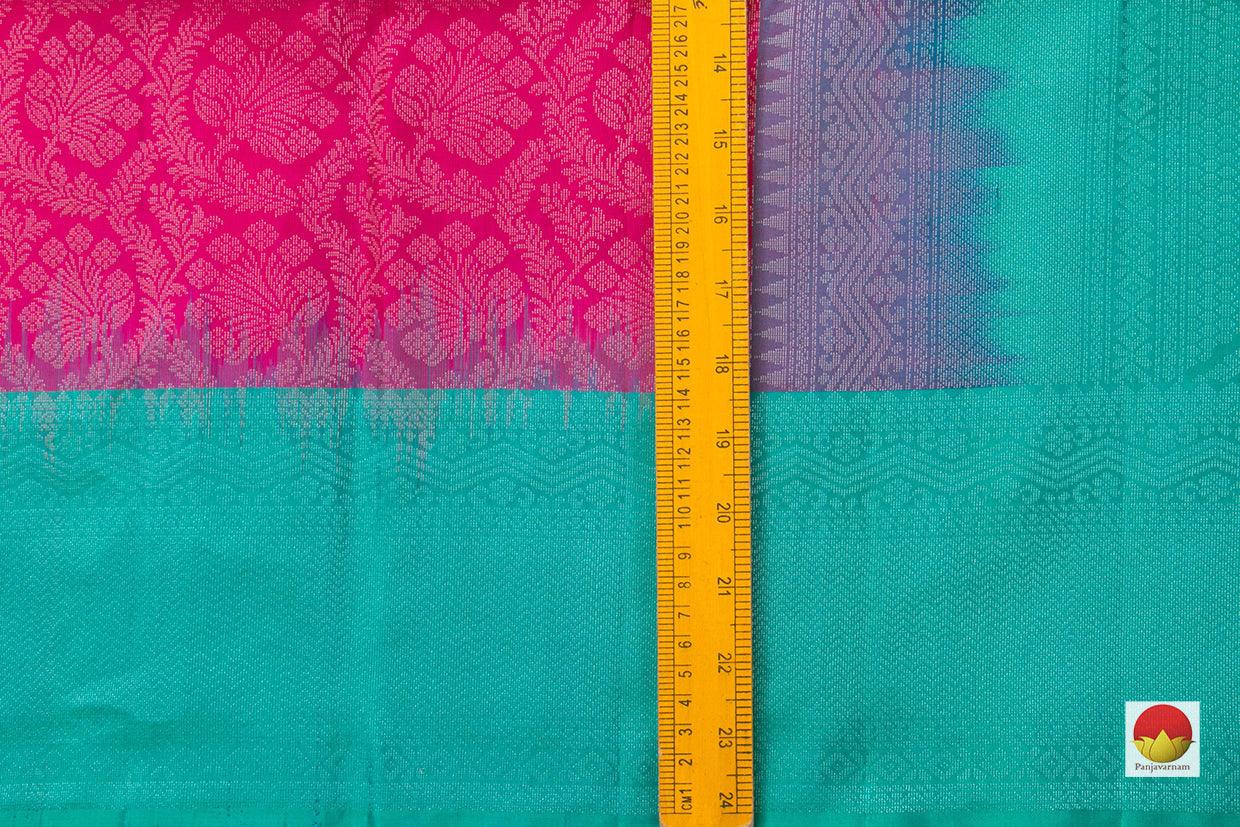 Pink And Sea Green Handwoven Soft Silk Saree Pure Silk For Festive Wear PV RSP 116 - Silk Sari - Panjavarnam PV RSP 116