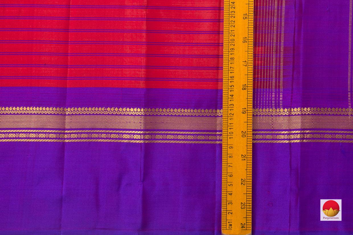 Pink And Violet Kanchipuram Silk Saree Handwoven Pure Silk For Festive Wear PV KNN 124 - Silk Sari - Panjavarnam