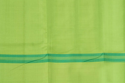 Pink, Beige, Green Mubbagam Kanchipuram Silk Saree With Long Border Handwoven Pure Silk For Festive Wear PV KNN 219 - Silk Sari - Panjavarnam PV KNN 219