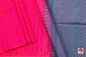 Pink Borderless Handwoven Soft Silk Saree Pure Silk For Festive Wear PV RSP 128 - Silk Sari - Panjavarnam PV RSP 128