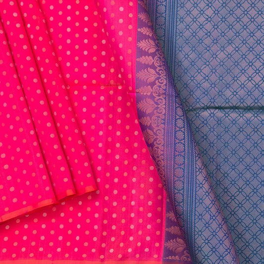 Pink Borderless Handwoven Soft Silk Saree Pure Silk For Festive Wear PV RSP 128 - Silk Sari - Panjavarnam PV RSP 128