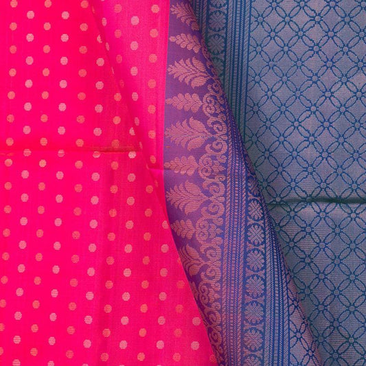 Pink Borderless Handwoven Soft Silk Saree Pure Silk For Festive Wear PV RSP 128 - Silk Sari - Panjavarnam PV RSP 128