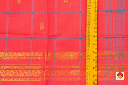 Pink Chettinad Cotton Saree With Butta For Casual Wear PV SK CC 103 - Cotton Saree - Panjavarnam PV SK CC 103