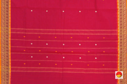 Pink Chettinad Cotton Saree With Thread Work Border For Casual Wear PV SK CC 122 - Cotton Saree - Panjavarnam