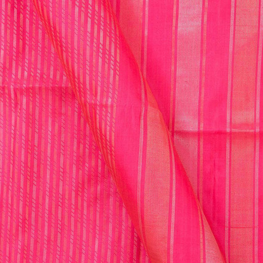 Pink Handwoven Soft Silk Saree Pure Silk With Vertical Stripes For Festive Wear PV RSP 131 - Silk Sari - Panjavarnam PV RSP 131