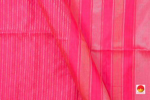 Pink Handwoven Soft Silk Saree Pure Silk With Vertical Stripes For Festive Wear PV RSP 131 - Silk Sari - Panjavarnam PV RSP 131