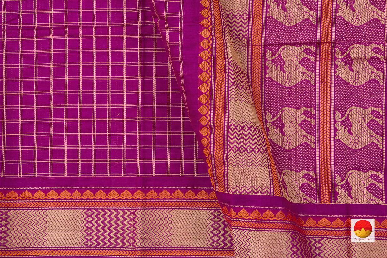 Pink Kanchi Cotton Saree For Office Wear PV KC 393 - Cotton Saree - Panjavarnam