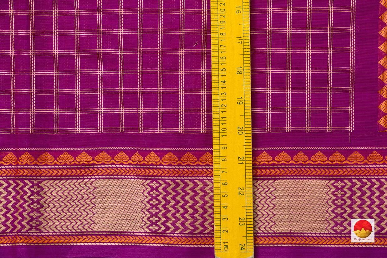 Pink Kanchi Cotton Saree For Office Wear PV KC 393 - Cotton Saree - Panjavarnam