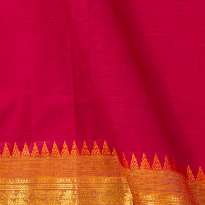 Pink Kanchi Cotton Saree Ganga Jamuna Border PV MM KC 101 - Cotton Saree - Panjavarnam PV MM KC 101