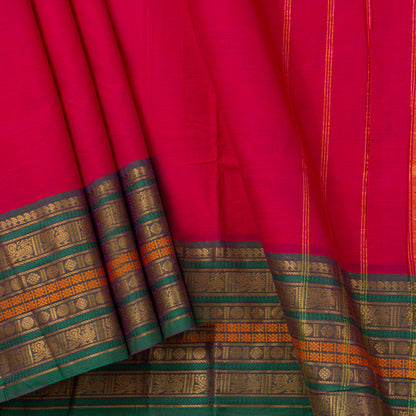 Pink Kanchi Cotton Saree PV MM KC 125 - Cotton Saree - Panjavarnam PV MM KC 125