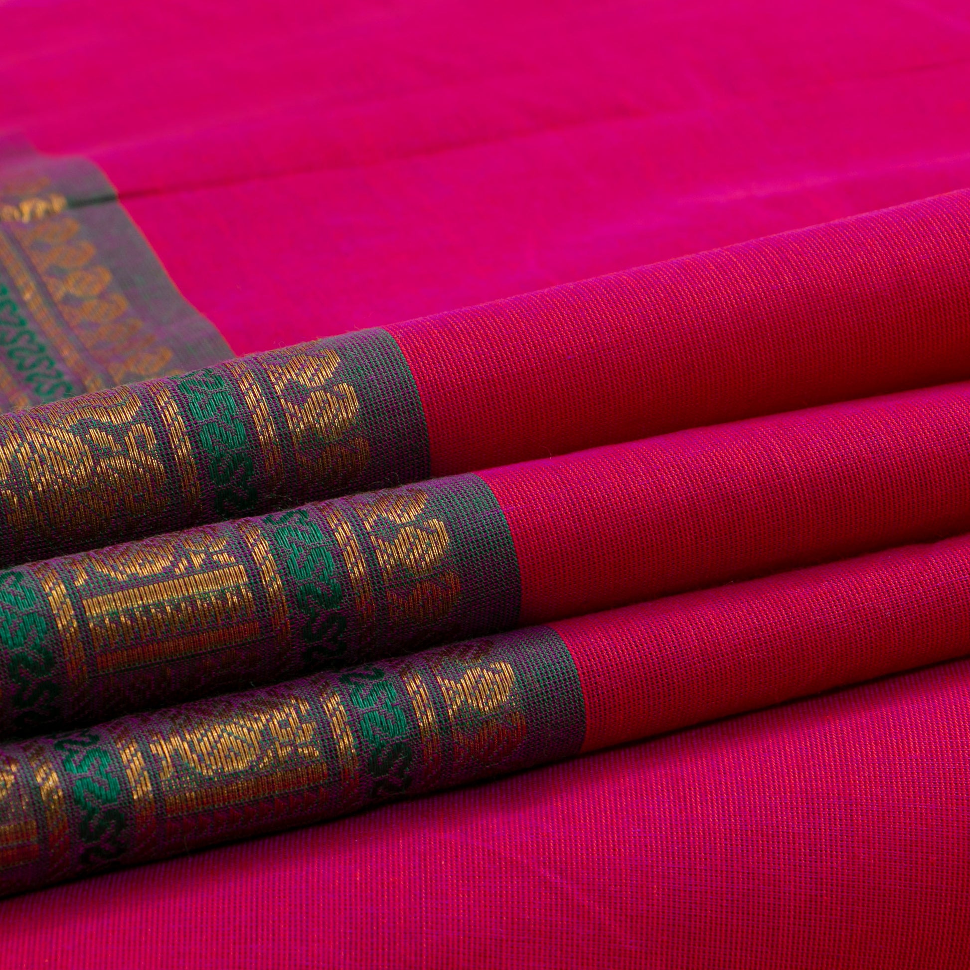 Pink Kanchi Cotton Saree PV MM KC 125 - Cotton Saree - Panjavarnam PV MM KC 125