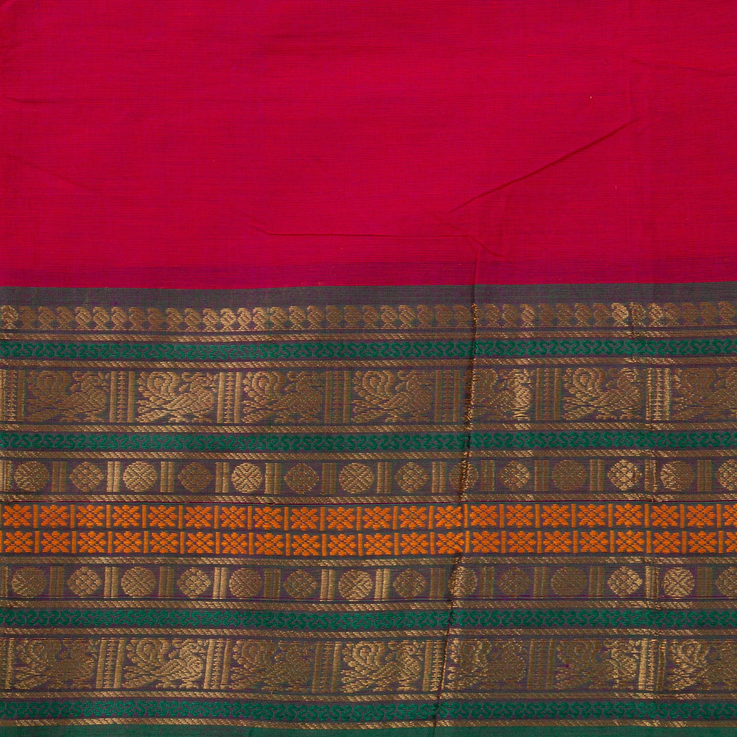 Pink Kanchi Cotton Saree PV MM KC 125 - Cotton Saree - Panjavarnam PV MM KC 125