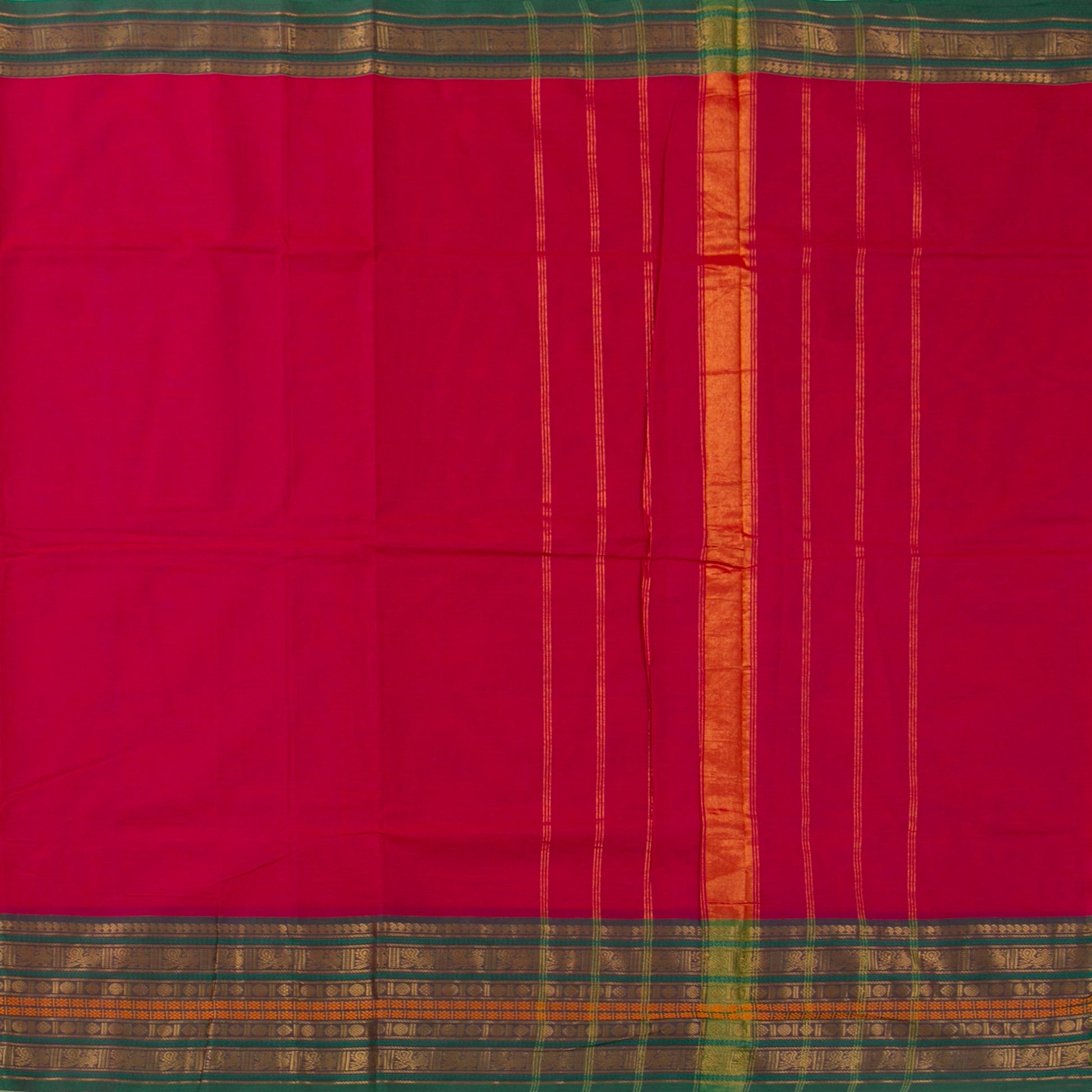 Pink Kanchi Cotton Saree PV MM KC 125 - Cotton Saree - Panjavarnam PV MM KC 125