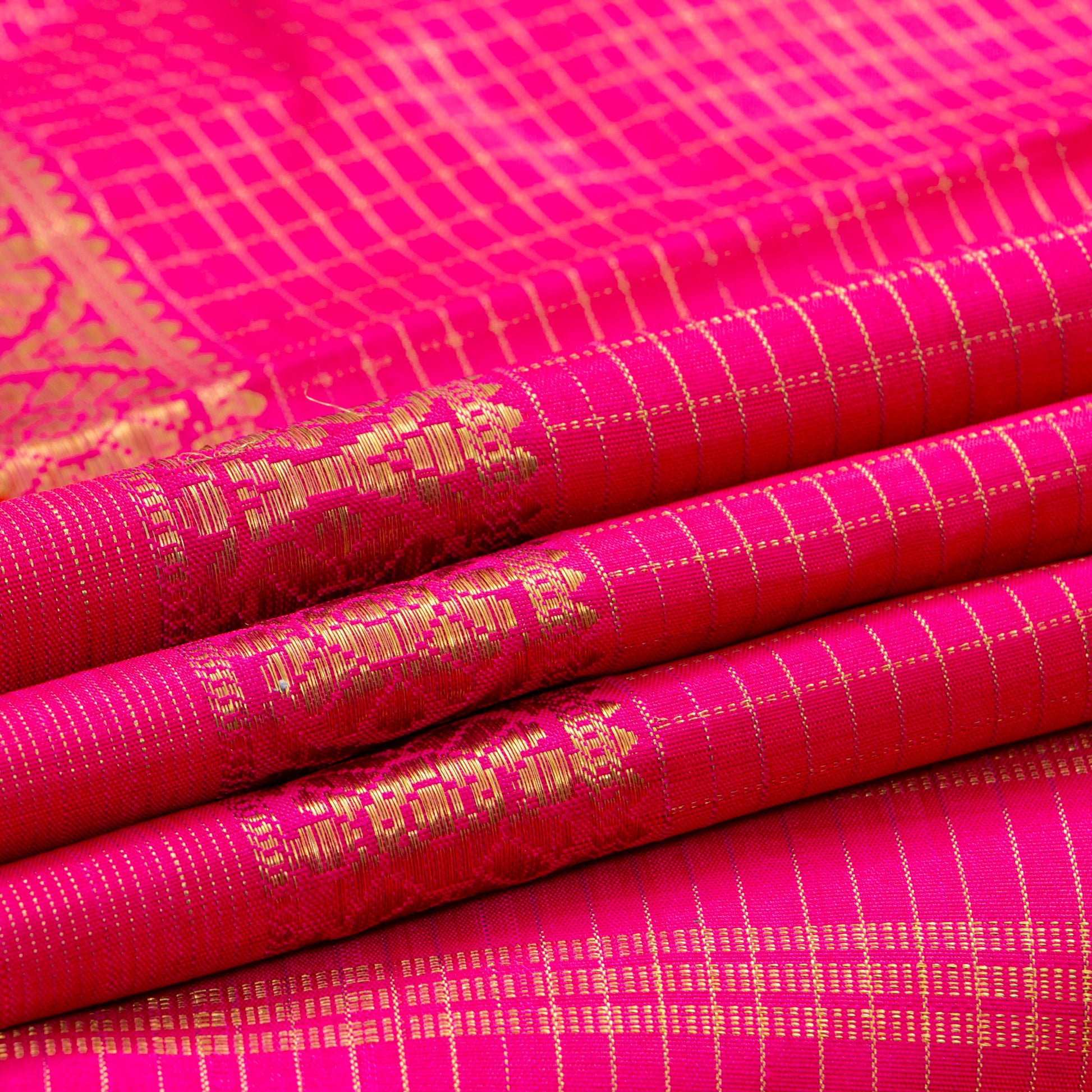 Pink Kanchipuram Silk Saree For Wedding Wear PV NYC 1487 - Silk Sari - Panjavarnam PV NYC 1487