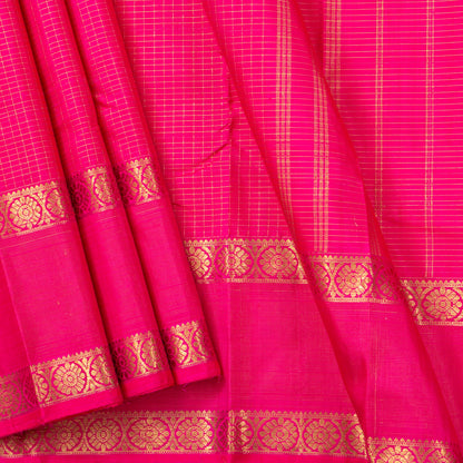 Pink Kanchipuram Silk Saree For Wedding Wear PV NYC 1487 - Silk Sari - Panjavarnam PV NYC 1487