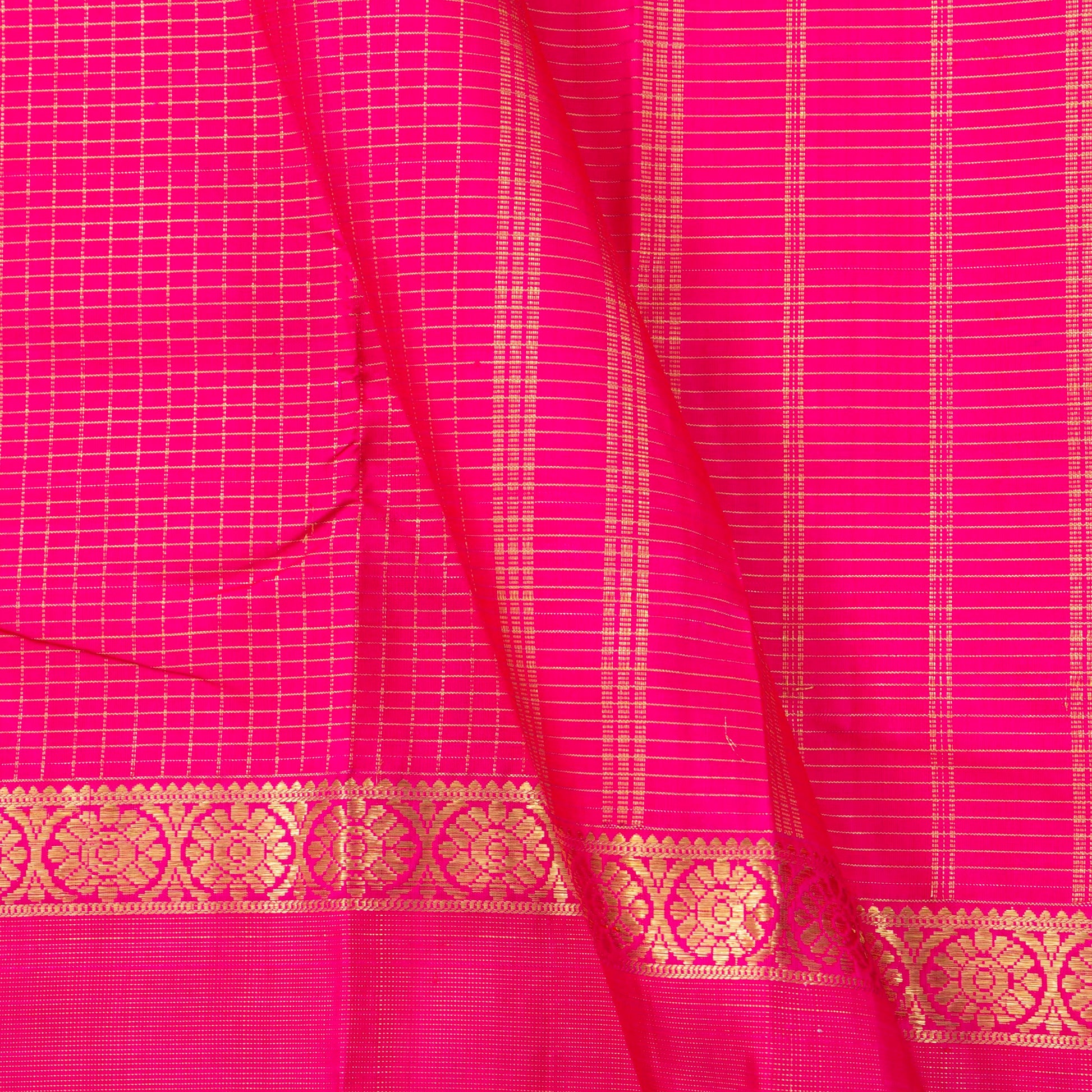 Pink Kanchipuram Silk Saree For Wedding Wear PV NYC 1487 - Silk Sari - Panjavarnam PV NYC 1487
