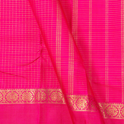 Pink Kanchipuram Silk Saree For Wedding Wear PV NYC 1487 - Silk Sari - Panjavarnam PV NYC 1487