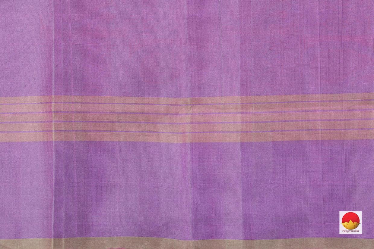 Pink Kanchipuram Silk Saree Handwoven Pure Silk No Zari Light Weight With Medium Border Office Wear PV KNN 174 - Silk Sari - Panjavarnam