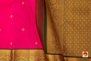 Pink Kanchipuram Silk Saree Handwoven Pure Silk Pure Zari For Festive Ocassion PV J 3160 - Silk Sari - Panjavarnam PV J 3160