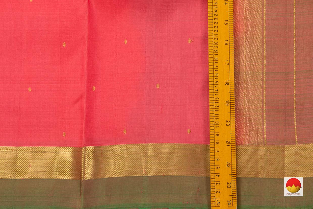 Pink Kanchipuram Silk Saree Handwoven Pure Silk Pure Zari For Office Wear PV NYC 712 - Silk Sari - Panjavarnam