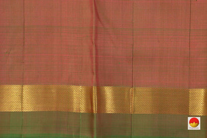 Pink Kanchipuram Silk Saree Handwoven Pure Silk Pure Zari For Office Wear PV NYC 712 - Silk Sari - Panjavarnam