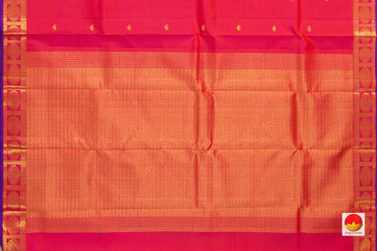 Pink Kanchipuram Silk Saree With Kamalam Motifs Handwoven Pure Silk Pure Zari For Festive Wear PV ABI 1234 - Silk Sari - Panjavarnam