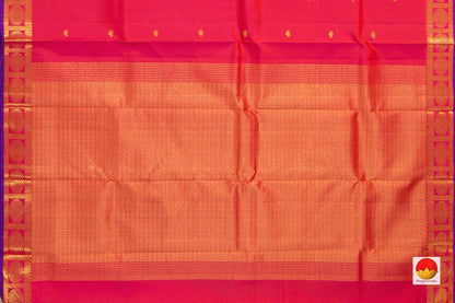 Pink Kanchipuram Silk Saree With Kamalam Motifs Handwoven Pure Silk Pure Zari For Festive Wear PV ABI 1234 - Silk Sari - Panjavarnam PV ABI 1234