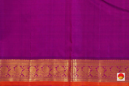 Pink Kanchipuram Silk Saree With Magenta Border Handwoven Pure Silk Pure Zari For Festive Wear PV J 6104 - Silk Sari - Panjavarnam