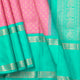 Pink Kanchipuram Silk Saree With Medium Ganga Jamuna Border Handwoven Pure Silk For Wedding Wear PV NYC 1145