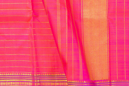 Pink Kanchipuram Silk Saree With Small Border Handwoven Pure Silk For Wedding Wear PV NYC 1036 - Silk Sari - Panjavarnam