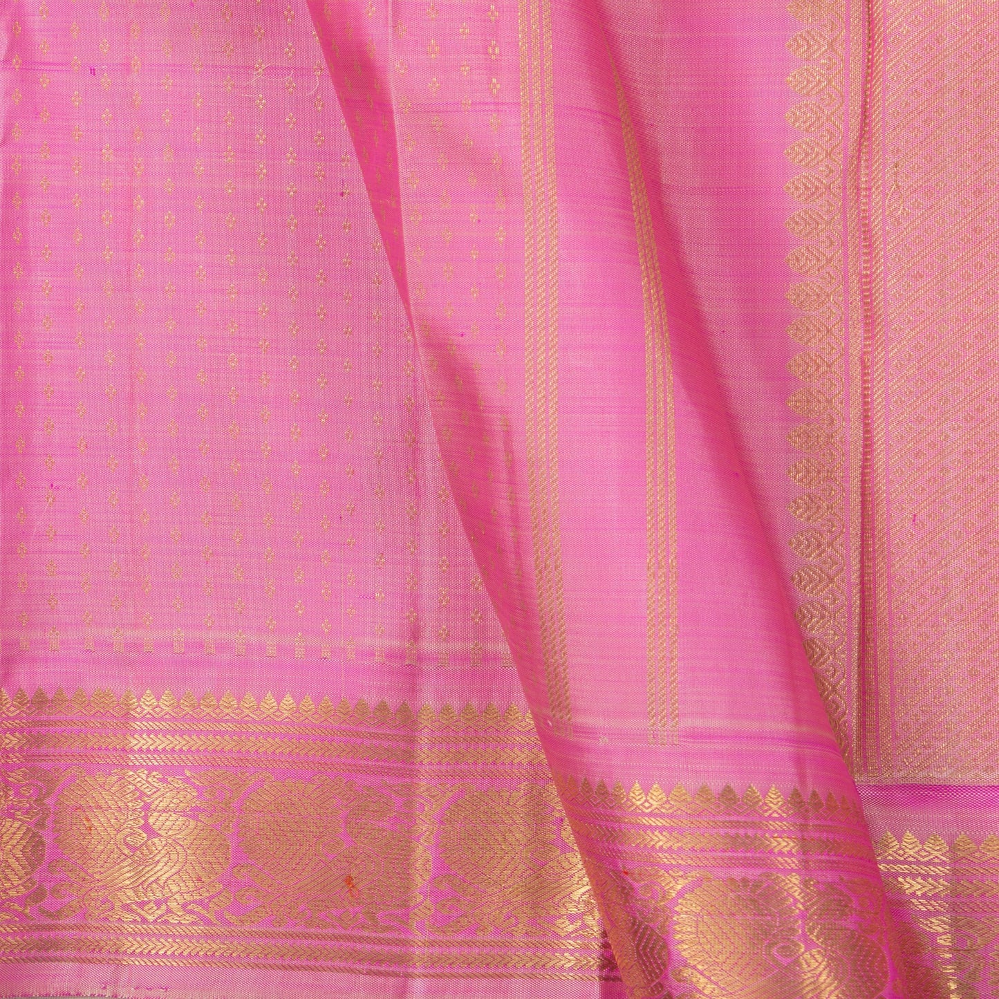 Pink Kanjivaram Silk Saree With Zari Butta For Festive Wear PV NYC 1215 - Silk Sari - Panjavarnam PV NYC 1215