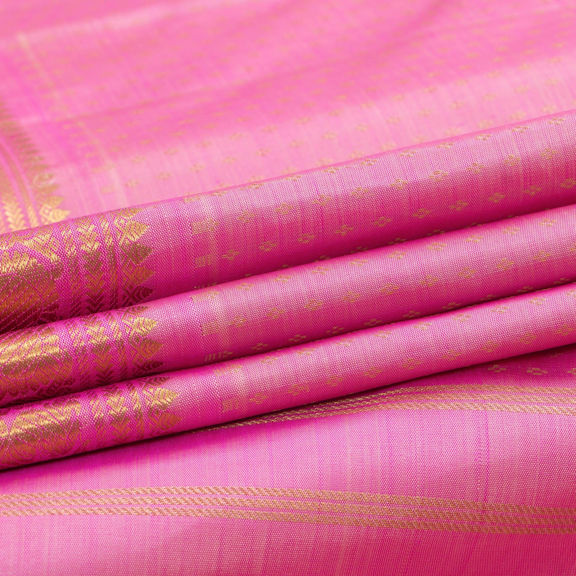 Pink Kanjivaram Silk Saree With Zari Butta For Festive Wear PV NYC 1215 - Silk Sari - Panjavarnam PV NYC 1215