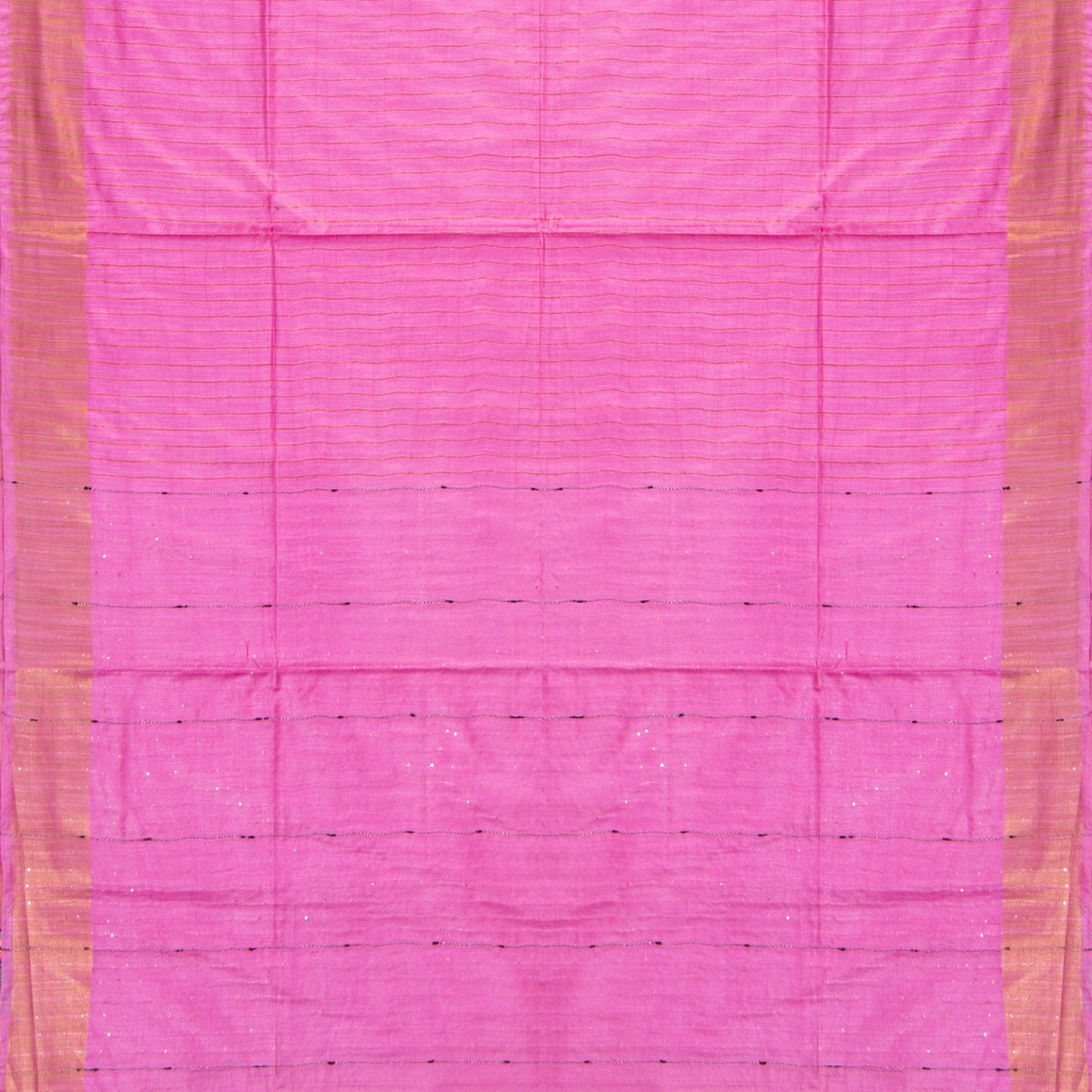 Pink Tussar Silk Saree Handwoven PT 2074 - Tussar Silk - Panjavarnam PT 2074