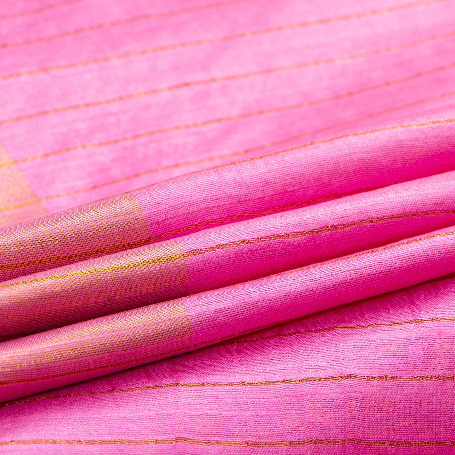 Pink Tussar Silk Saree Handwoven PT 2074 - Tussar Silk - Panjavarnam PT 2074