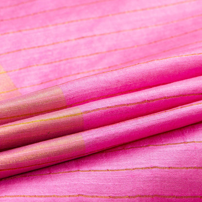 Pink Tussar Silk Saree Handwoven PT 2074 - Tussar Silk - Panjavarnam PT 2074