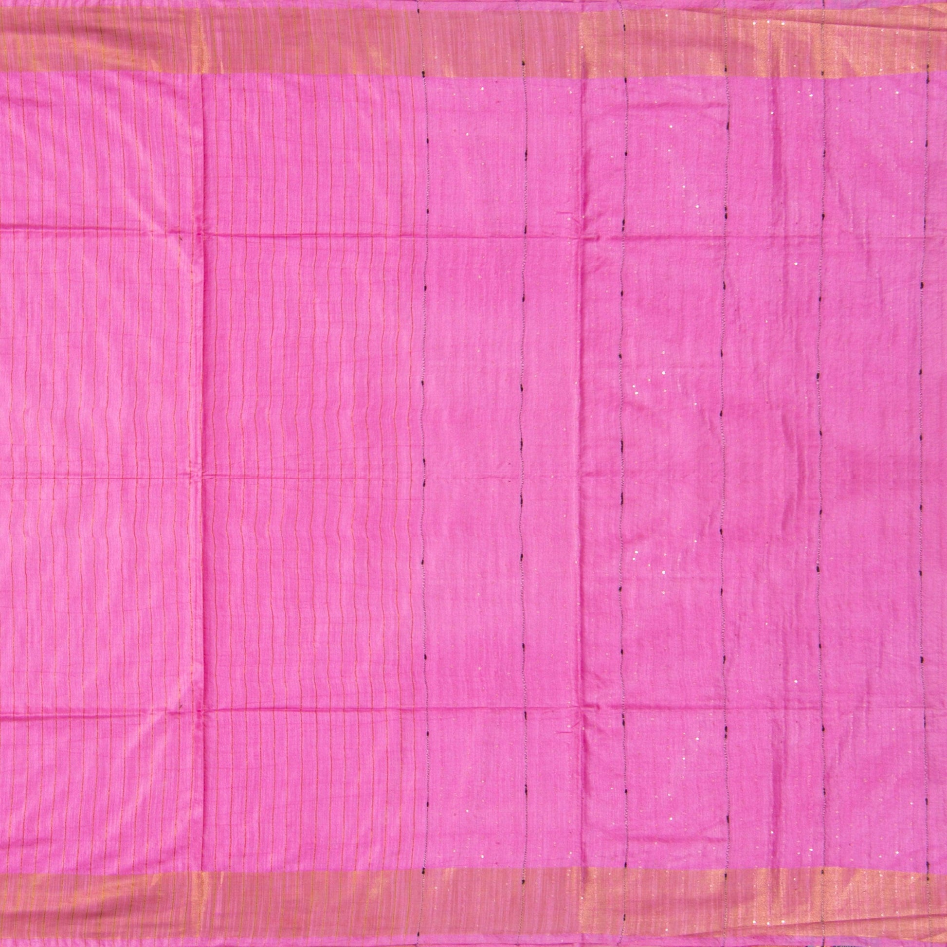 Pink Tussar Silk Saree Handwoven PT 2074 - Tussar Silk - Panjavarnam PT 2074