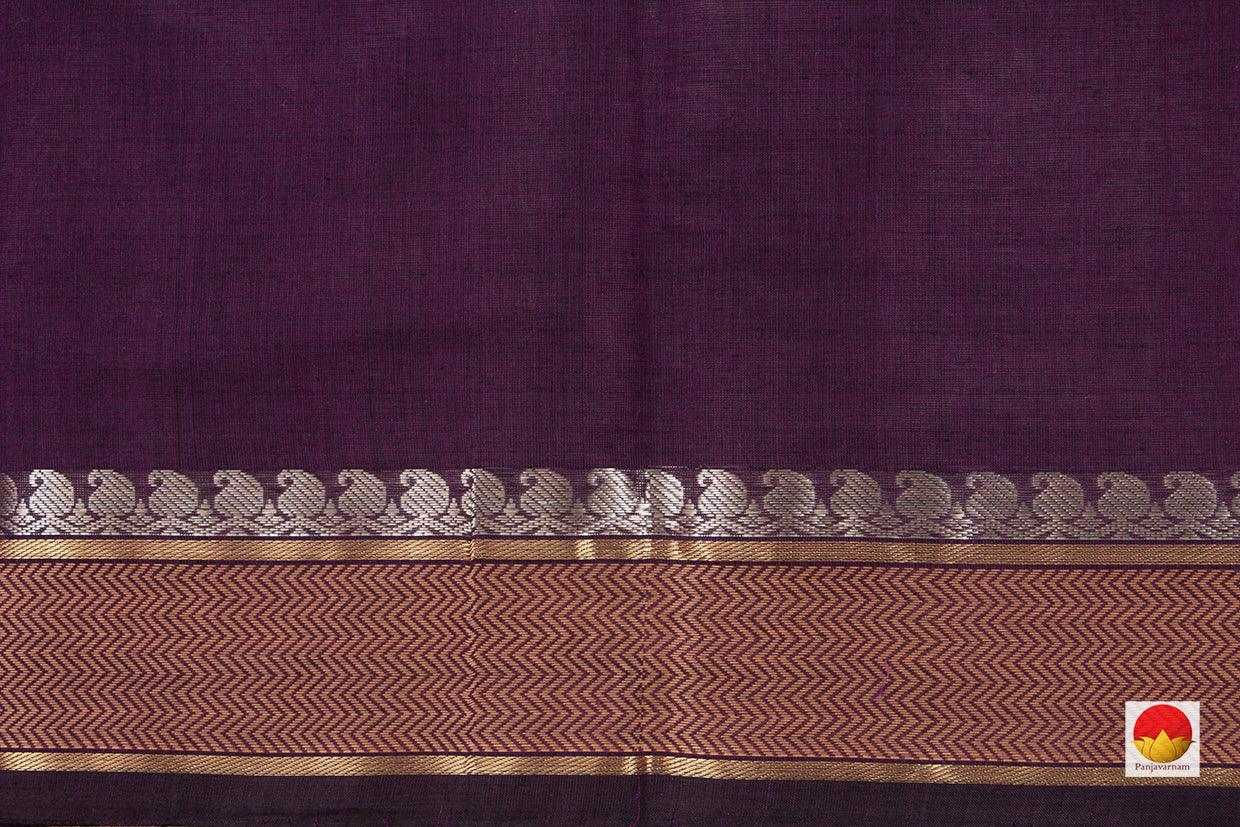 Purple And Brown Kanchi Cotton Saree For Office Wear PV KC 401 - Silk Sari - Panjavarnam