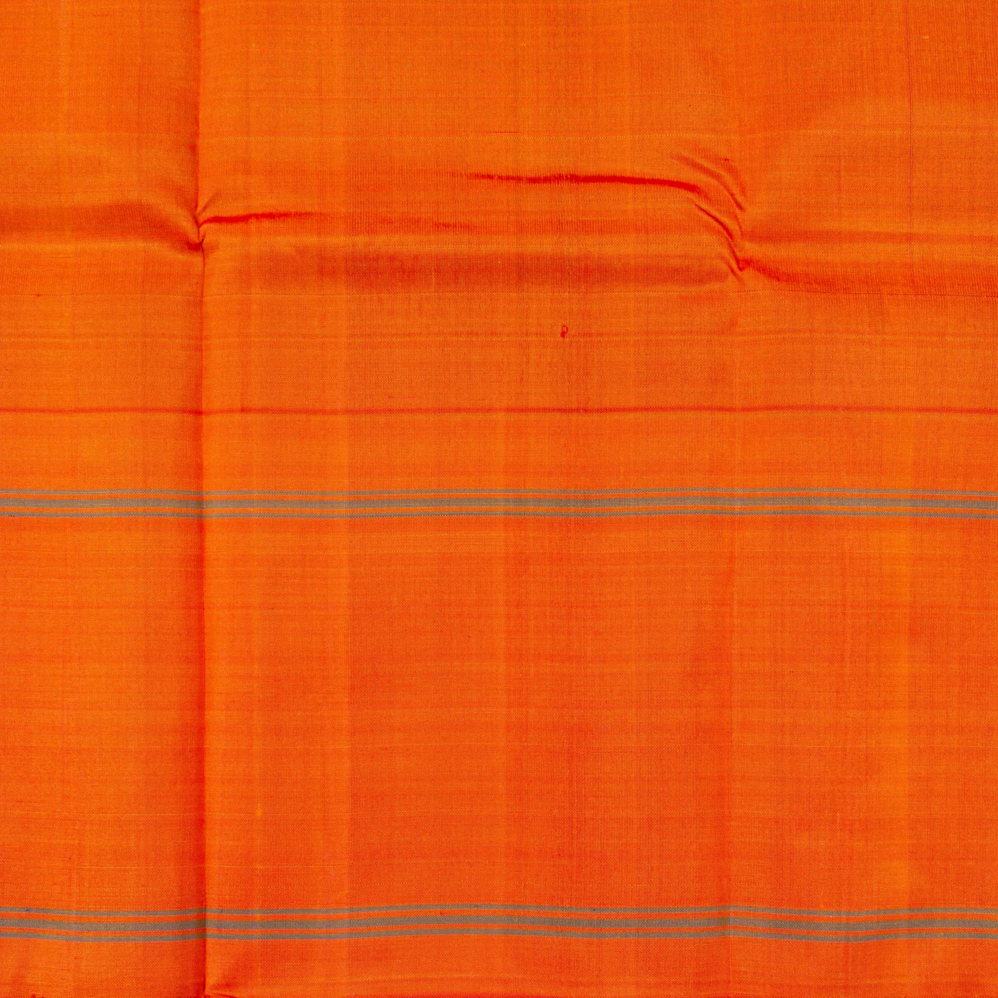 Purple And Orange Khasa Khasa Checks Kanchipuram Silk Saree Without Zari For Office Wear PV RM NZ 478 - Silk Sari - Panjavarnam PV RM NZ 478