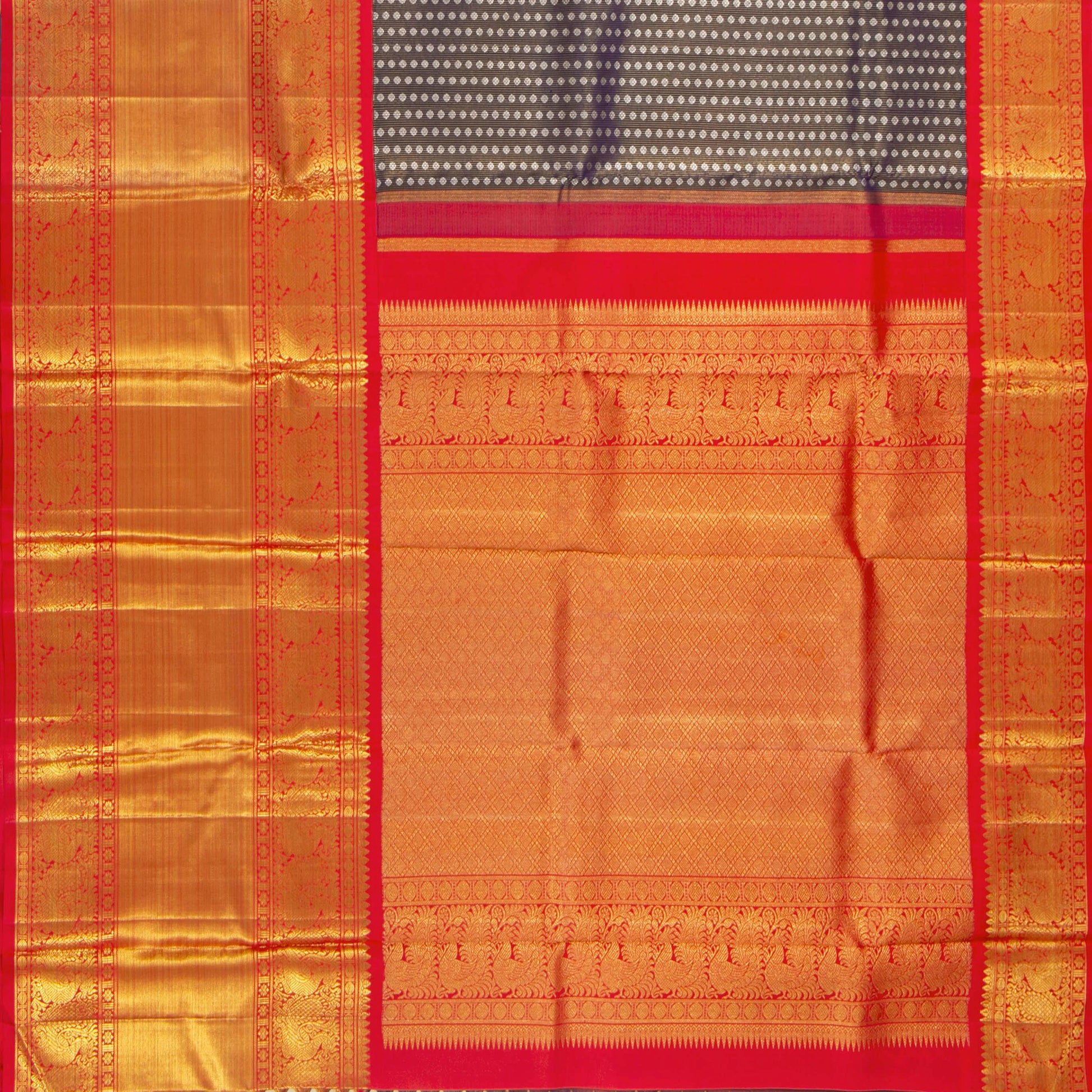Purple And Red Kanchipuram Silk Saree For Wedding Wear PV NYC 1372 - Silk Sari - Panjavarnam PV NYC 1372