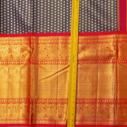 Purple And Red Kanchipuram Silk Saree For Wedding Wear PV NYC 1372 - Silk Sari - Panjavarnam PV NYC 1372