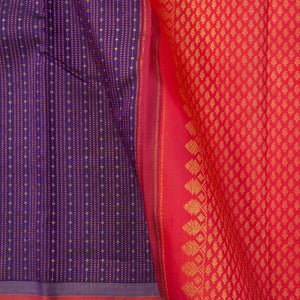 Purple And Red Kanjivaram Silk Saree With Antique Zari Stripes For Wedding Wear PV NYC 1248 - Silk Sari - Panjavarnam PV NYC 1248