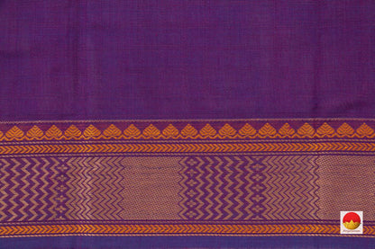 Purple Checked Kanchi Cotton Saree For Office Wear PV KC 394 - Cotton Saree - Panjavarnam