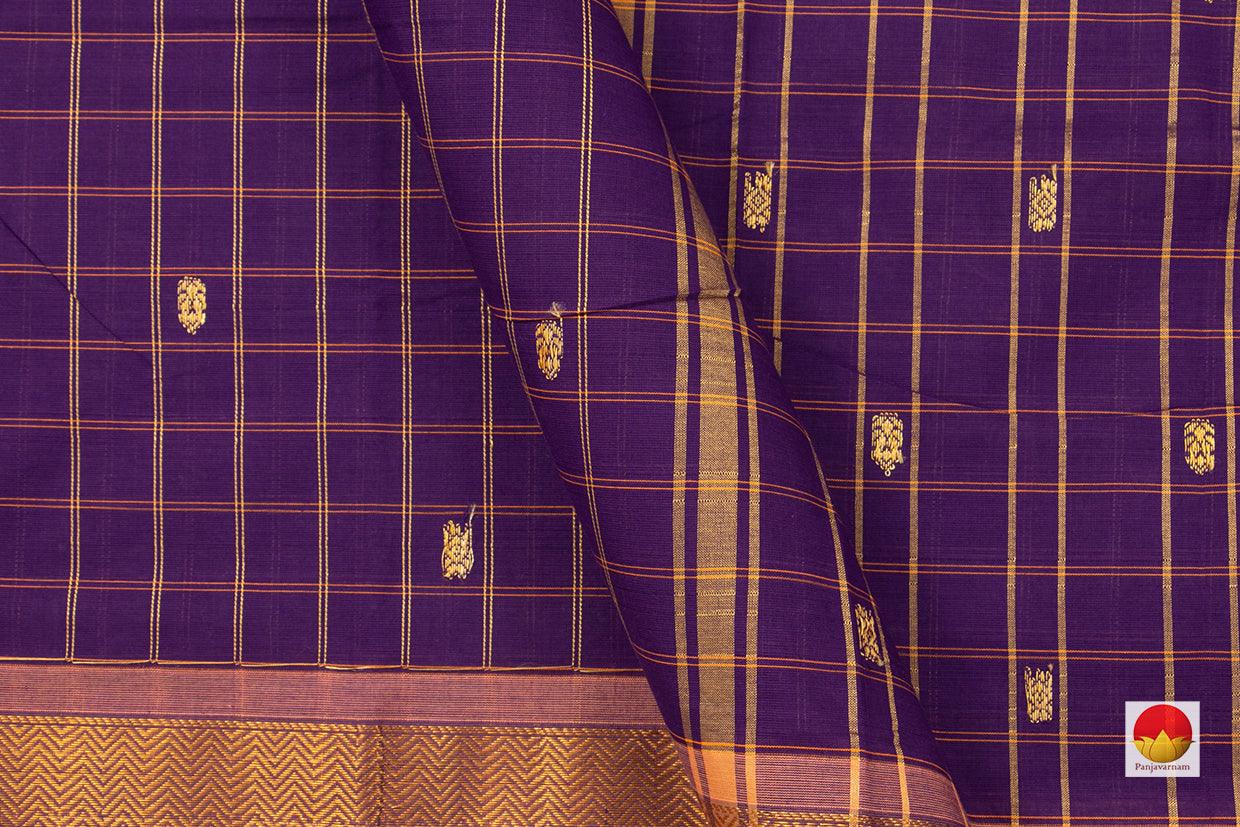 Purple Chettinad Cotton Saree For Casual Wear PV SK CC 118 - Cotton Saree - Panjavarnam
