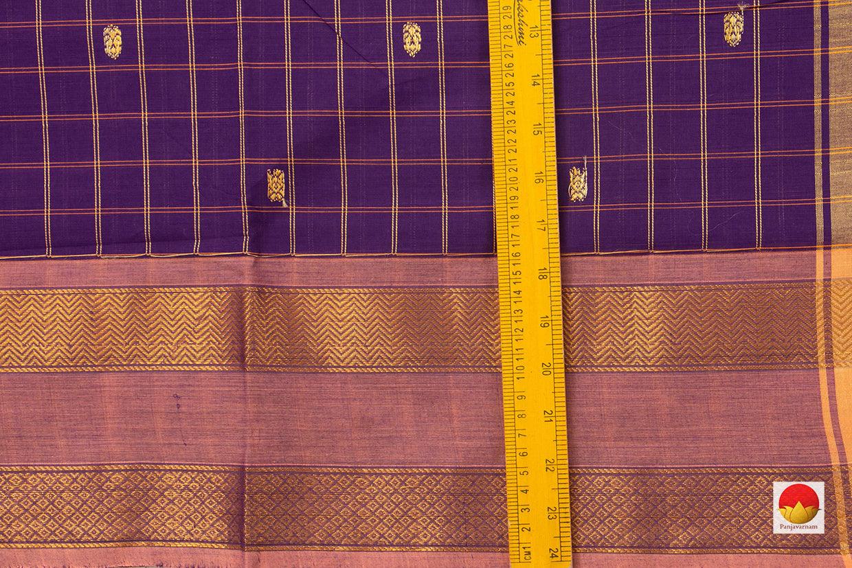 Purple Chettinad Cotton Saree For Casual Wear PV SK CC 118 - Cotton Saree - Panjavarnam
