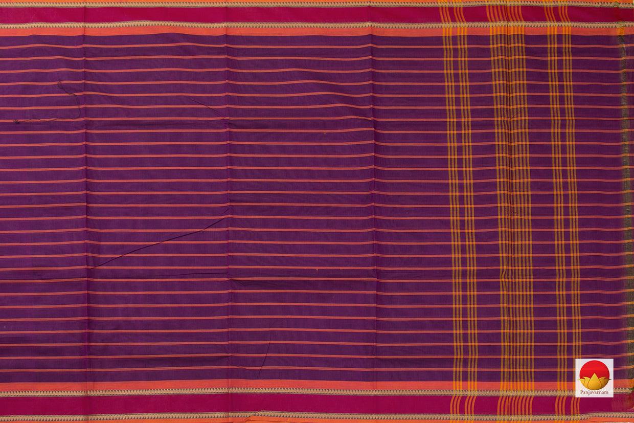 Purple Chettinad Cotton Saree For Casual Wear PV SK CC 132 - Cotton Saree - Panjavarnam PV SK CC 132