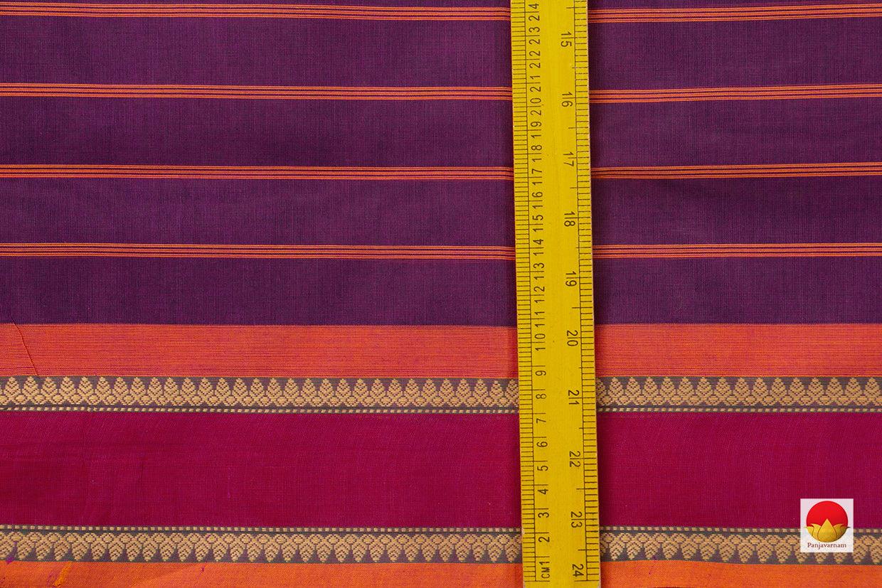 Purple Chettinad Cotton Saree For Casual Wear PV SK CC 132 - Cotton Saree - Panjavarnam PV SK CC 132