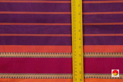 Purple Chettinad Cotton Saree For Casual Wear PV SK CC 132 - Cotton Saree - Panjavarnam PV SK CC 132