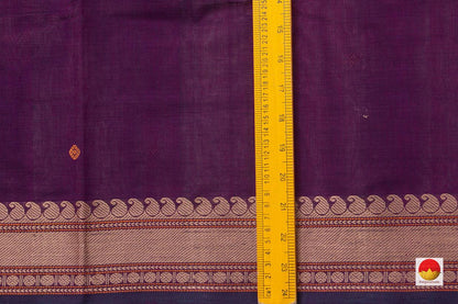 Purple Kanchi Cotton Saree With Butta For Office Wear PV KC 376 - Cotton Saree - Panjavarnam