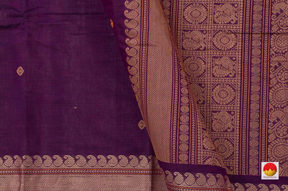 Purple Kanchi Cotton Saree With Butta For Office Wear PV KC 376 - Cotton Saree - Panjavarnam PV KC 376