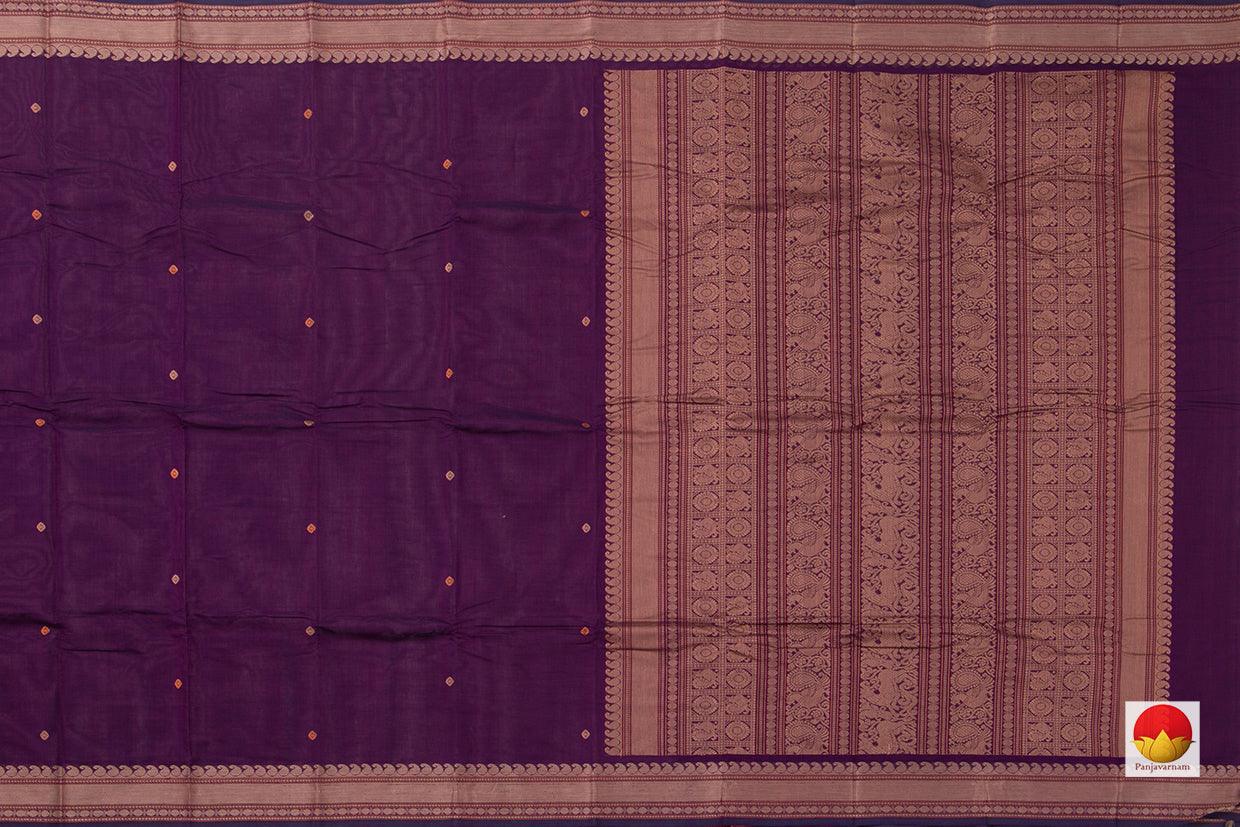 Purple Kanchi Cotton Saree With Butta For Office Wear PV KC 376 - Cotton Saree - Panjavarnam PV KC 376